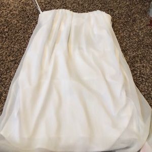 White strapless dress/ coverup